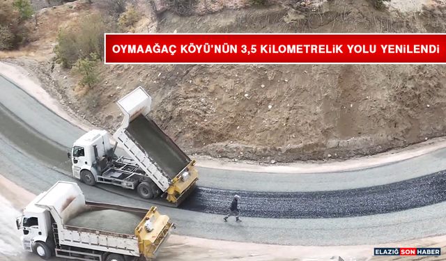 Oymaağaç Köyü'nün 3,5 Kilometrelik Yolu Yenilendi