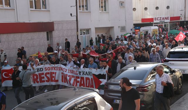 Erzincan ve Iğdır'da 'Ayağa Kalk Gazze Özgür Olacak' yürüyüşü yapıldı
