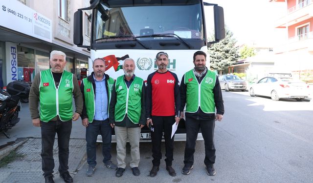Erzincan'dan Gazze'ye 3 tır insani yardım gönderildi
