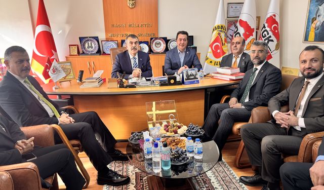 Milli Eğitim Bakanı Tekin'den Doğu Anadolu Gazeteciler Cemiyeti'ne ziyaret