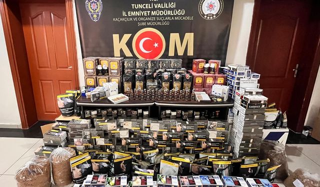 Tunceli'de kaçak tütün operasyonu