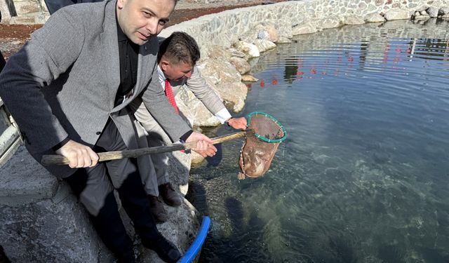 Ardahan'da havuza balık bırakma etkinliği düzenlendi
