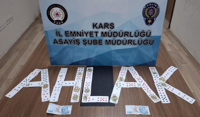 Kars'ta kumar oynarken yakalanan 4 kişiye para cezası verildi