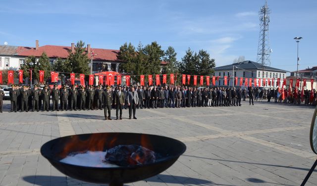 Sarıkamış ve Kağızman'da Atatürk'ü Anma Günü dolayısıyla tören düzenlendi