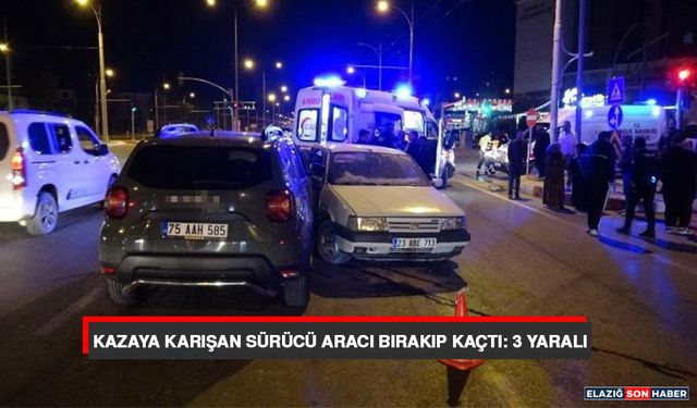 Kazaya Karışan Sürücü Aracı Bırakıp Kaçtı: 3 Yaralı