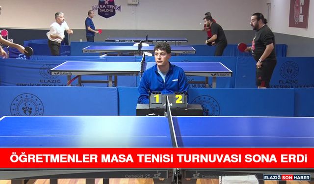 Öğretmenler Masa Tenisi Turnuvası Sona Erdi