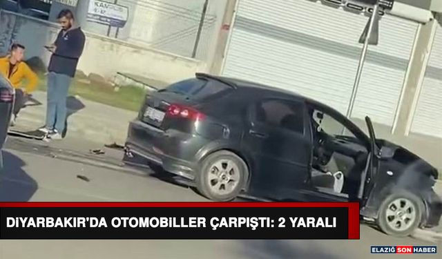 Diyarbakır'da Otomobiller Çarpıştı: 2 Yaralı