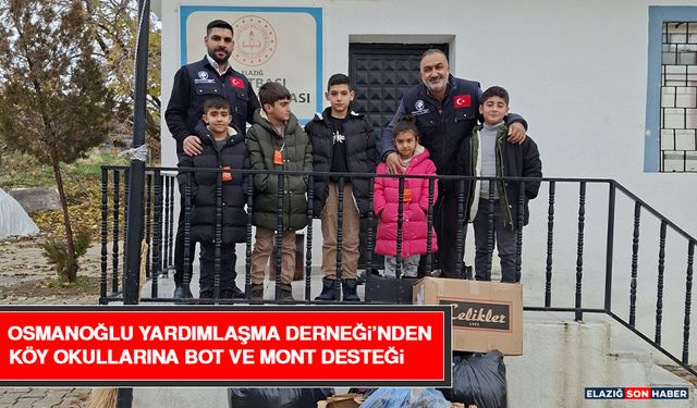 Osmanoğlu Yardımlaşma Derneği’nden Köy Okullarına Bot ve Mont Desteği