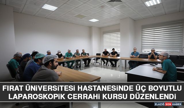 Fırat Üniversitesi Hastanesinde Üç Boyutlu Laparoskopik Cerrahi Kursu Düzenlendi