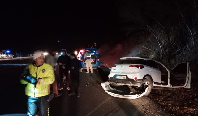 Bingöl'de iki otomobilin çarpıştığı kazada 4 kişi yaralandı