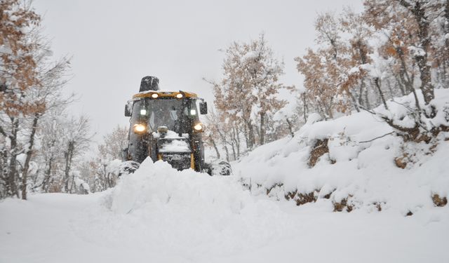 Bitlis'te kar nedeniyle yolu kapanan mezrada mahsur kalan besicilerin yardımına ekipler yetişti