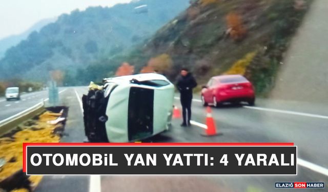 Otomobil Yan Yattı: 4 Yaralı