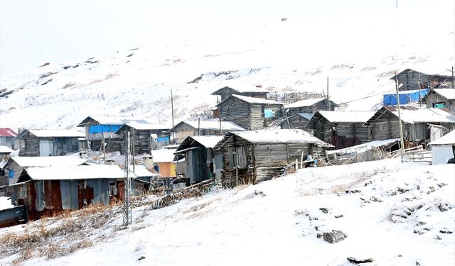 Kars ve Ardahan'da kar yağışı etkili oluyor
