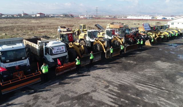 Muş'ta karla mücadele ekipleri kışa hazır