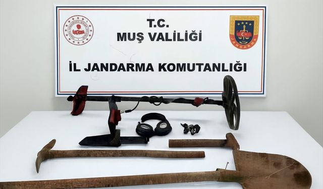 Muş'ta sit alanında kaçak kazı yapan 3 şüpheli yakalandı