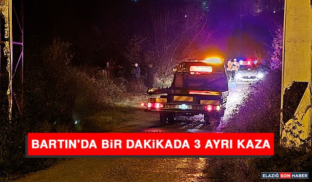 Bartın'da Bir Dakikada 3 Ayrı Kaza