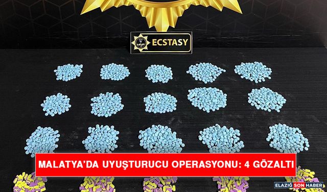Malatya’da Uyuşturucu Operasyonu: 4 Gözaltı