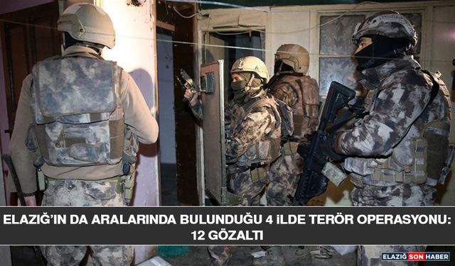 Elazığ’ın Da Aralarında Bulunduğu 4 İlde Terör Operasyonu: 12 Gözaltı