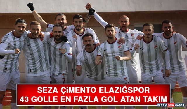 Seza Çimento Elazığspor 43 Golle En Fazla Gol Atan Takım