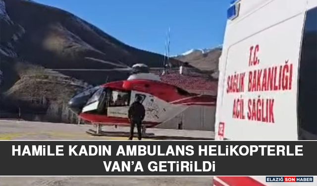Hamile Kadın Ambulans Helikopterle Van’a Getirildi