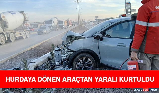 Hurdaya Dönen Araçtan Yaralı Kurtuldu