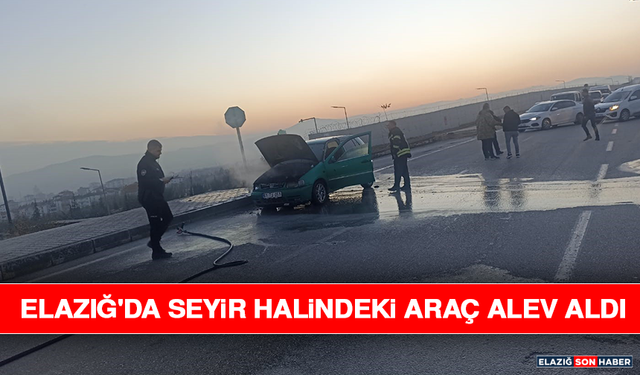 Elazığ'da Seyir Halindeki Araç Alev Aldı