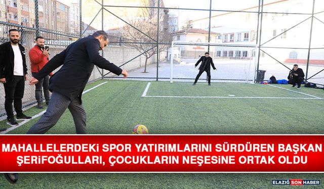 Mahallelerdeki Spor Yatırımlarını Sürdüren Başkan Şerifoğulları, Çocukların Neşesine Ortak Oldu