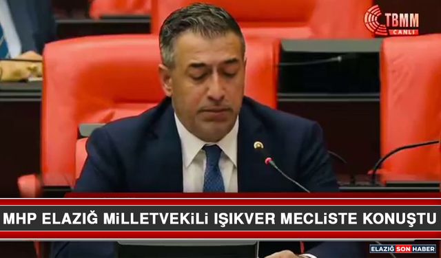 MHP Elazığ Milletvekili Işıkver Mecliste Konuştu
