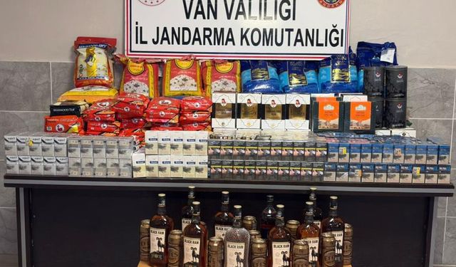 Van'da gümrük kaçağı sigara, alkollü içki ve gıda ürünleri ele geçirildi