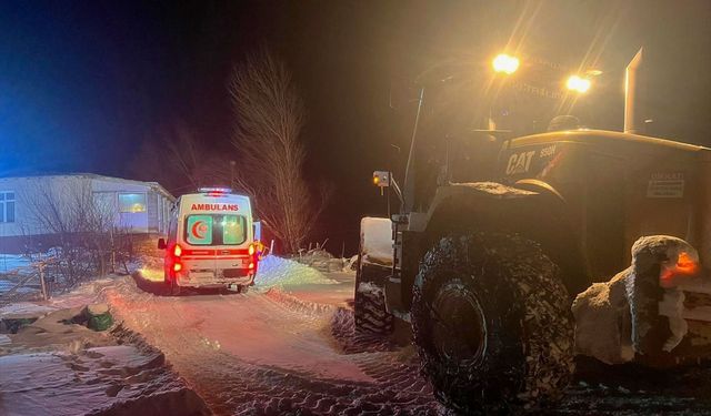 Van'da yolu kapanan mahallelerdeki hastalar, ekiplerin çalışmasıyla hastaneye ulaştırıldı