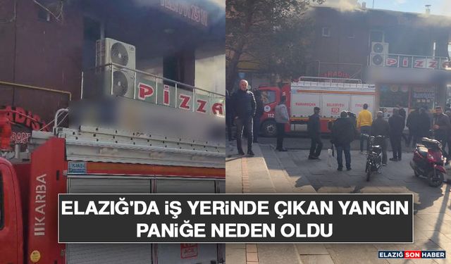Elazığ'da İş Yerinde Çıkan Yangın Paniğe Neden Oldu