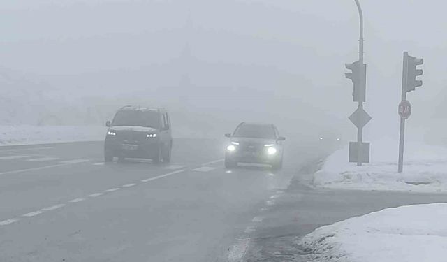 Bingöl'de yoğun sis görüş mesafesini düşürdü: Sürücüler zor anlar yaşadı