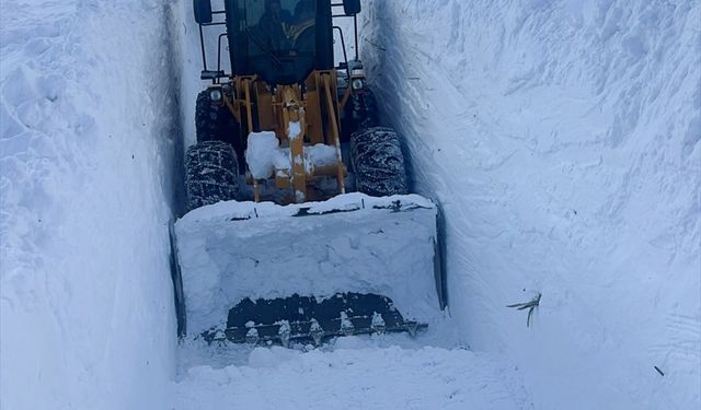 Çığın düştüğü Van-Çatak kara yolunda çalışmalar devam ediyor