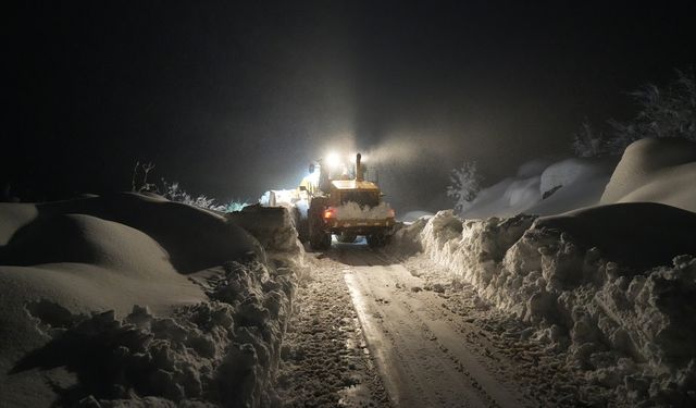 Hakkari'de kar nedeniyle yolda mahsur kalan 3 araçtaki 12 kişi kurtarıldı