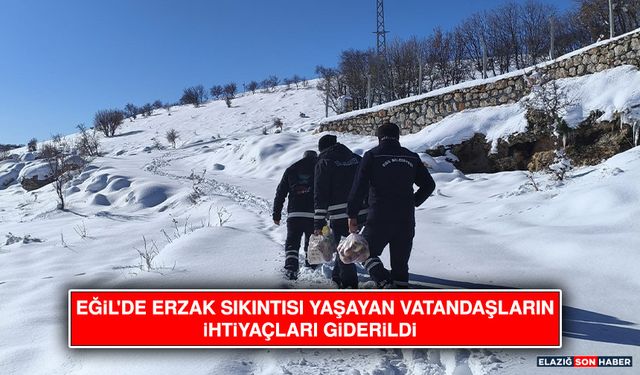 Eğil'de Erzak Sıkıntısı Yaşayan Vatandaşların İhtiyaçları Giderildi