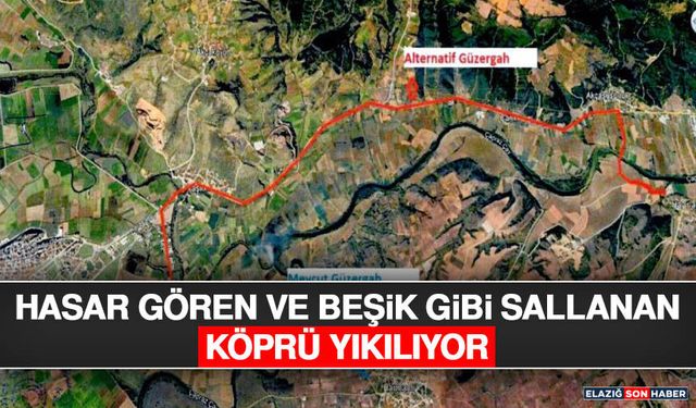 Hasar Gören ve Beşik Gibi Sallanan Köprü Yıkılıyor