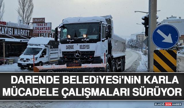 Darende Belediyesi'nin Karla Mücadele Çalışmaları Sürüyor