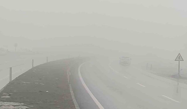 Bingöl'de yoğun sis görüş mesafesini düşürdü
