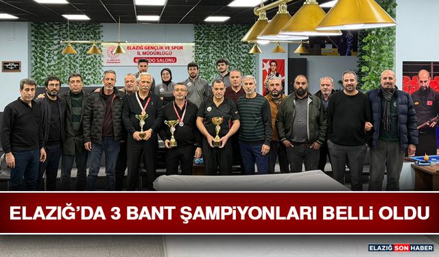 Elazığ’da 3 Bant Şampiyonları Belli Oldu