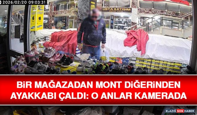 Bir Mağazadan Mont Diğerinden Ayakkabı Çaldı: O Anlar Kamerada