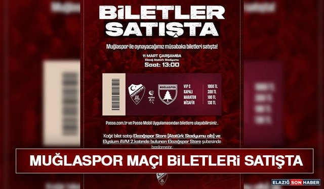 Muğlaspor Maçı Biletleri Satışta
