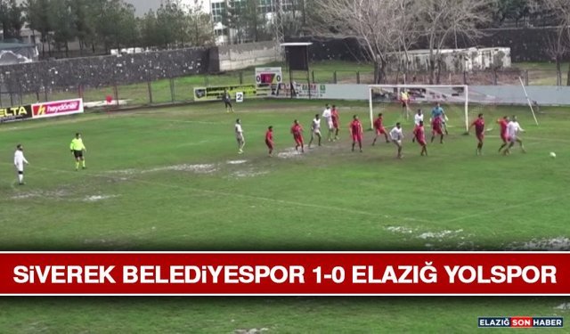 Siverek Belediyespor 1-0 Elazığ Yolspor