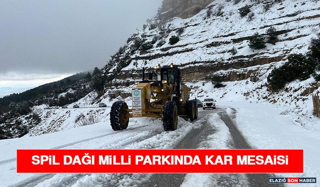 Spil Dağı Milli Parkında Kar Mesaisi
