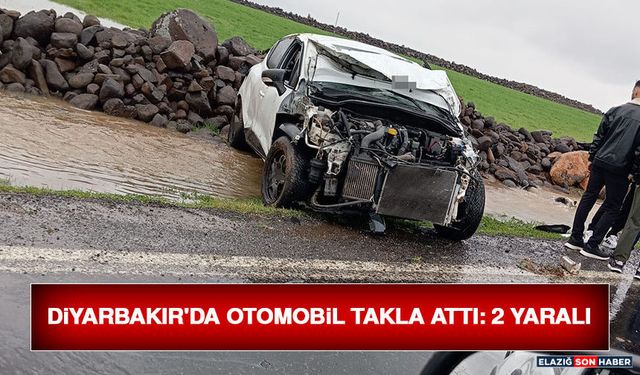 Diyarbakır'da Otomobil Takla Attı: 2 Yaralı