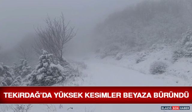Tekirdağ’da Yüksek Kesimler Beyaza Büründü