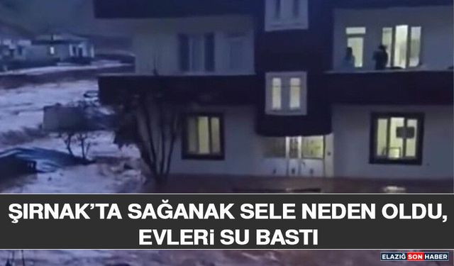 Şırnak’ta Sağanak Sele Neden Oldu, Evleri Su Bastı
