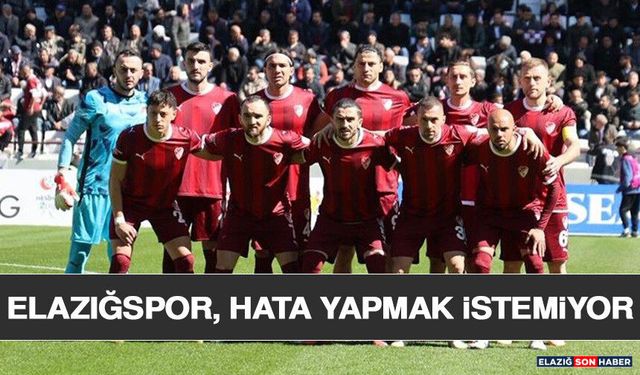 Seza Çimento Elazığspor, Hata Yapmak İstemiyor