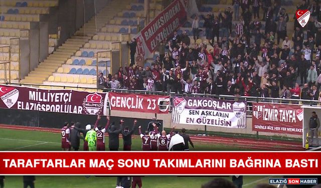 Taraftarlar Maç Sonu Takımlarını Bağrına Bastı
