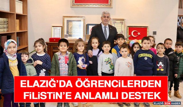 Elazığ’da Öğrencilerden Filistin’e Anlamlı Destek