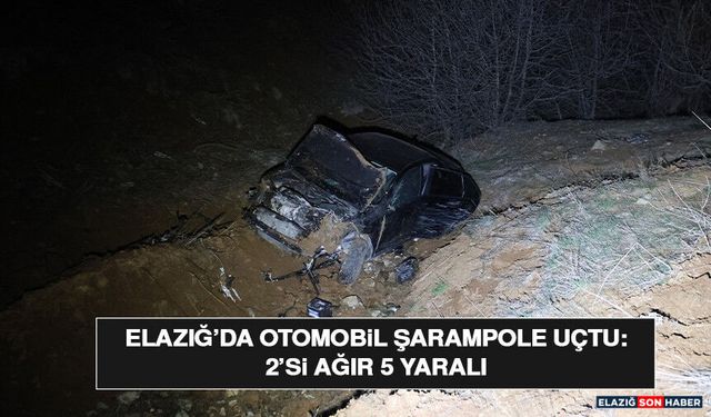 Elazığ’da Otomobil Şarampole Uçtu: 2’si Ağır 5 Yaralı